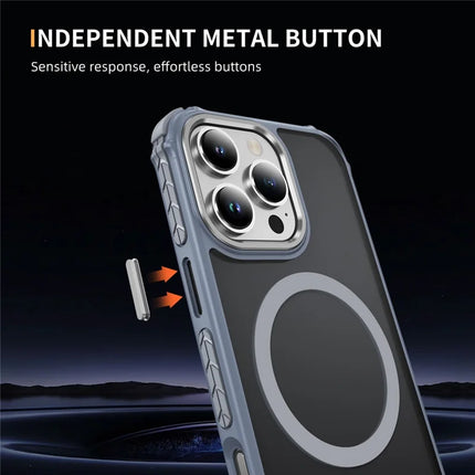 For iPhone 16 Pro Case Compatible with MagSafe PC + TPU Skin Feeling Back Cover