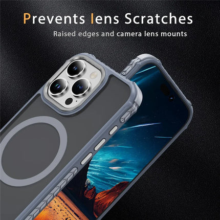 For iPhone 16 Pro Case Compatible with MagSafe PC + TPU Skin Feeling Back Cover