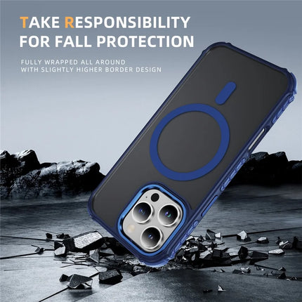 For iPhone 16 Pro Case Compatible with MagSafe PC + TPU Skin Feeling Back Cover