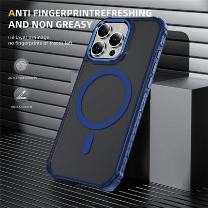 For iPhone 16 Pro Case Compatible with MagSafe PC + TPU Skin Feeling Back Cover