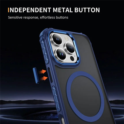 For iPhone 16 Pro Case Compatible with MagSafe PC + TPU Skin Feeling Back Cover