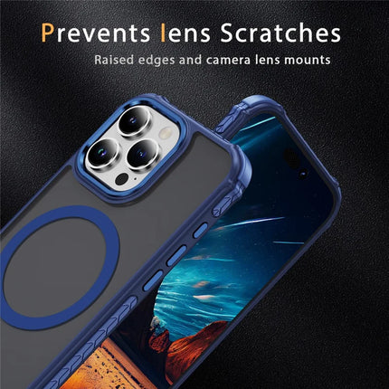 For iPhone 16 Pro Case Compatible with MagSafe PC + TPU Skin Feeling Back Cover