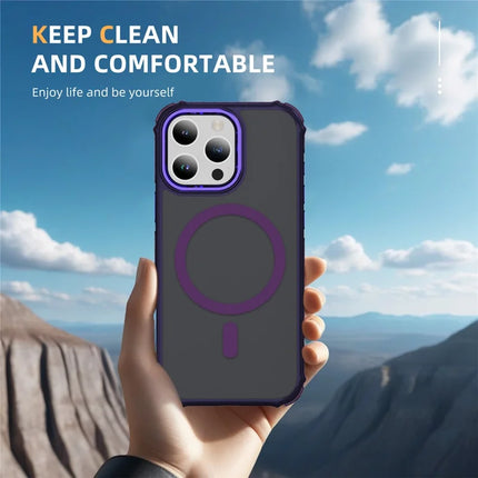 For iPhone 16 Pro Case Compatible with MagSafe PC + TPU Skin Feeling Back Cover