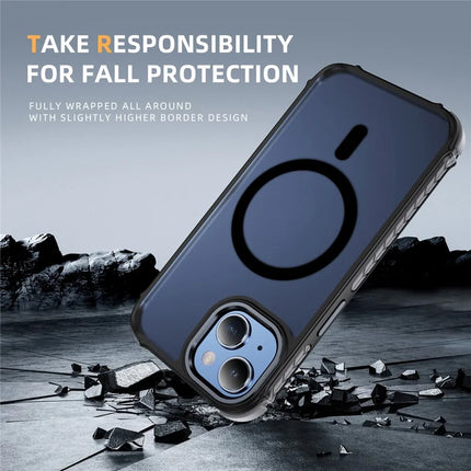 For iPhone 14 / 13 Case Compatible with MagSafe PC + TPU Skin Feeling Back Cover