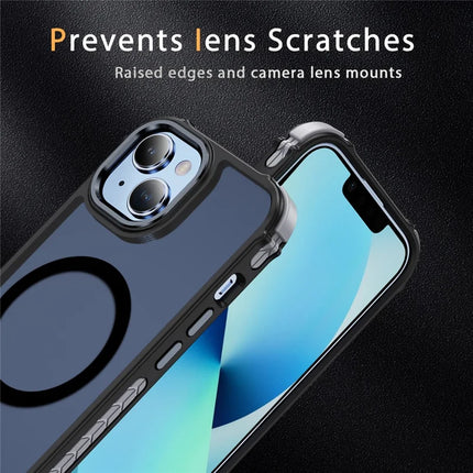 For iPhone 14 / 13 Case Compatible with MagSafe PC + TPU Skin Feeling Back Cover