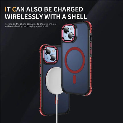 For iPhone 14 / 13 Case Compatible with MagSafe PC + TPU Skin Feeling Back Cover
