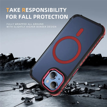For iPhone 14 / 13 Case Compatible with MagSafe PC + TPU Skin Feeling Back Cover