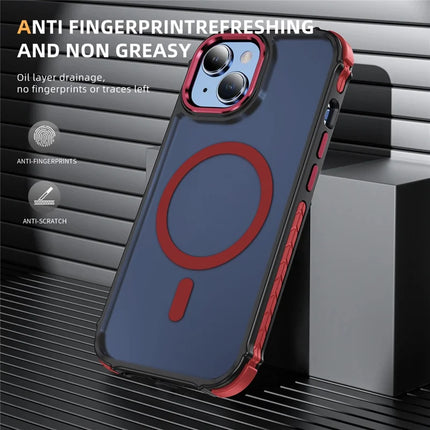 For iPhone 14 / 13 Case Compatible with MagSafe PC + TPU Skin Feeling Back Cover