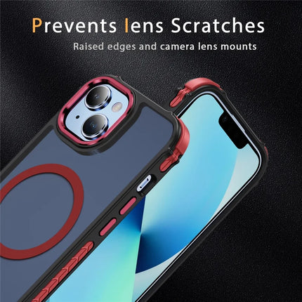 For iPhone 14 / 13 Case Compatible with MagSafe PC + TPU Skin Feeling Back Cover