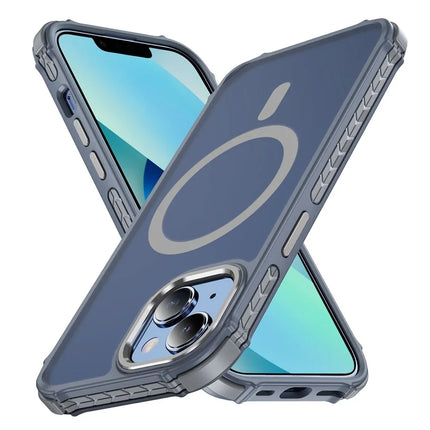 For iPhone 14 / 13 Case Compatible with MagSafe PC + TPU Skin Feeling Back Cover - Grey