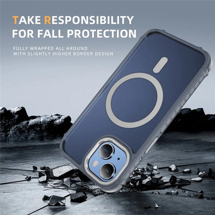 For iPhone 14 / 13 Case Compatible with MagSafe PC + TPU Skin Feeling Back Cover