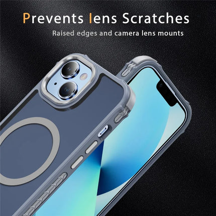 For iPhone 14 / 13 Case Compatible with MagSafe PC + TPU Skin Feeling Back Cover