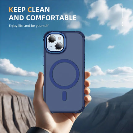 For iPhone 14 / 13 Case Compatible with MagSafe PC + TPU Skin Feeling Back Cover