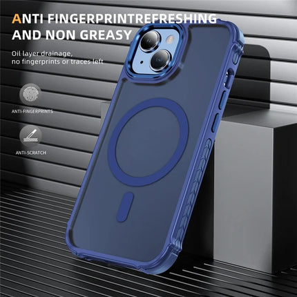 For iPhone 14 / 13 Case Compatible with MagSafe PC + TPU Skin Feeling Back Cover