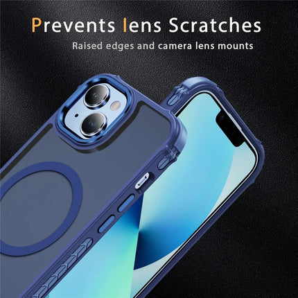 For iPhone 14 / 13 Case Compatible with MagSafe PC + TPU Skin Feeling Back Cover
