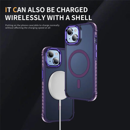 For iPhone 14 / 13 Case Compatible with MagSafe PC + TPU Skin Feeling Back Cover