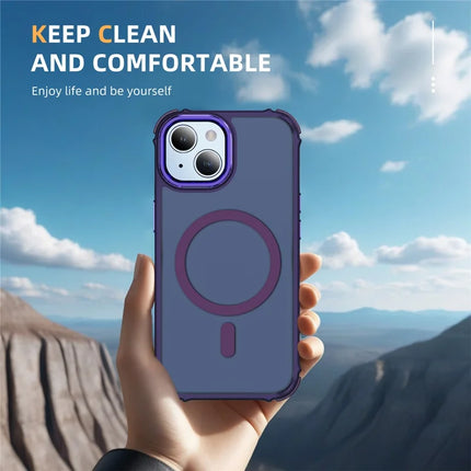 For iPhone 14 / 13 Case Compatible with MagSafe PC + TPU Skin Feeling Back Cover