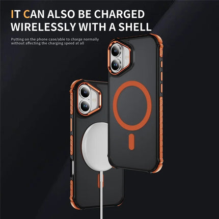 For iPhone 16 Case Compatible with MagSafe PC + TPU Skin Feeling Back Cover