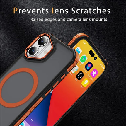 For iPhone 16 Case Compatible with MagSafe PC + TPU Skin Feeling Back Cover