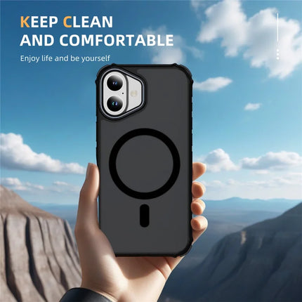 For iPhone 16 Case Compatible with MagSafe PC + TPU Skin Feeling Back Cover