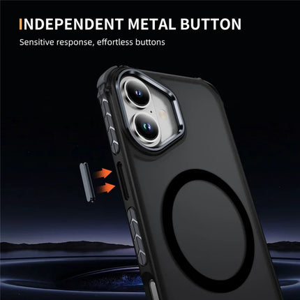 For iPhone 16 Case Compatible with MagSafe PC + TPU Skin Feeling Back Cover