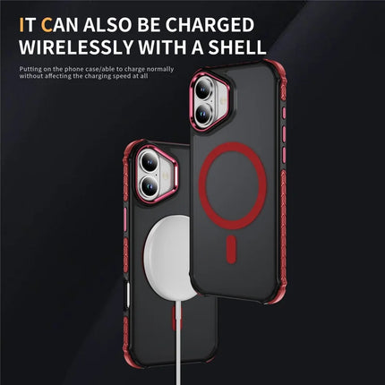 For iPhone 16 Case Compatible with MagSafe PC + TPU Skin Feeling Back Cover