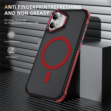 For iPhone 16 Case Compatible with MagSafe PC + TPU Skin Feeling Back Cover