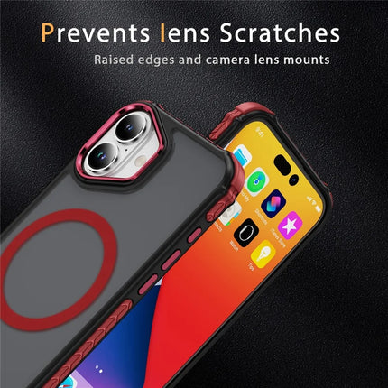For iPhone 16 Case Compatible with MagSafe PC + TPU Skin Feeling Back Cover