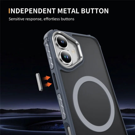 For iPhone 16 Case Compatible with MagSafe PC + TPU Skin Feeling Back Cover