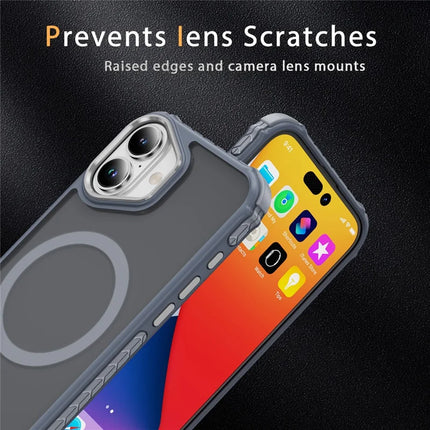 For iPhone 16 Case Compatible with MagSafe PC + TPU Skin Feeling Back Cover