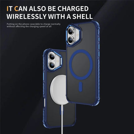 For iPhone 16 Case Compatible with MagSafe PC + TPU Skin Feeling Back Cover