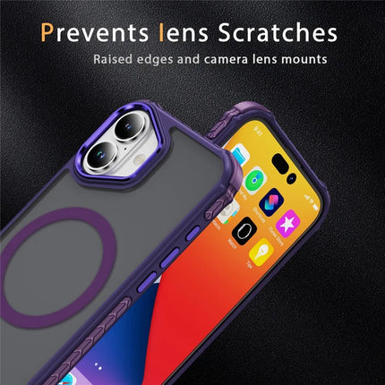 For iPhone 16 Case Compatible with MagSafe PC + TPU Skin Feeling Back Cover
