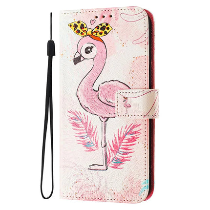 ENKAY Hat-Prince For Samsung Galaxy A06 Leather Case Pattern Printing Card Slot Stand Phone Cover with Lanyard