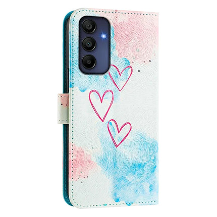 ENKAY Hat-Prince For Samsung Galaxy A16 5G  /  4G Leather Case Pattern Printing Card Slot Stand Phone Cover with Lanyard