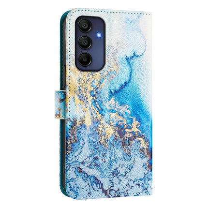 ENKAY Hat-Prince For Samsung Galaxy A16 5G  /  4G Leather Case Pattern Printing Card Slot Stand Phone Cover with Lanyard