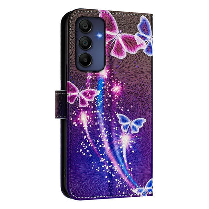 ENKAY Hat-Prince For Samsung Galaxy A16 5G  /  4G Leather Case Pattern Printing Card Slot Stand Phone Cover with Lanyard