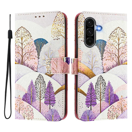 ENKAY Hat-Prince For Samsung Galaxy A26 5G Leather Case Pattern Printing Card Slot Stand Phone Cover with Lanyard - Landscape