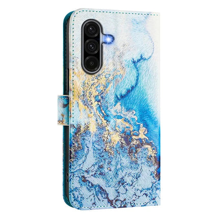 ENKAY Hat-Prince For Samsung Galaxy A26 5G Leather Case Pattern Printing Card Slot Stand Phone Cover with Lanyard