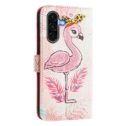 ENKAY Hat-Prince For Samsung Galaxy A26 5G Leather Case Pattern Printing Card Slot Stand Phone Cover with Lanyard