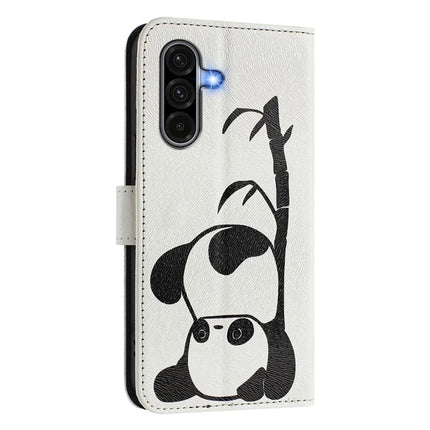 ENKAY Hat-Prince For Samsung Galaxy A26 5G Leather Case Pattern Printing Card Slot Stand Phone Cover with Lanyard