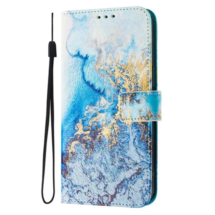 ENKAY Hat-Prince For iPhone 16e Leather Case Pattern Printing Card Slot Stand Phone Cover with Lanyard
