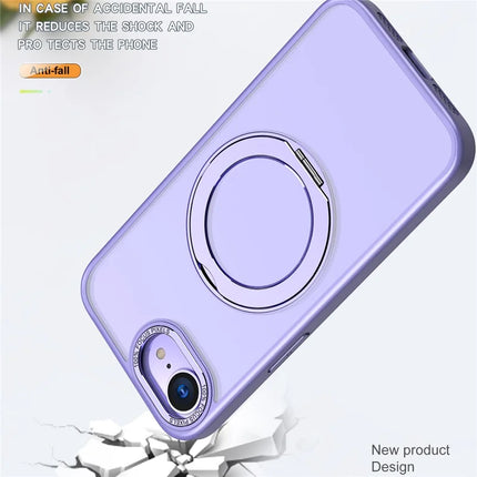 For iPhone 16e Case Compatible with MagSafe TPU + Acrylic Kickstand Phone Cover