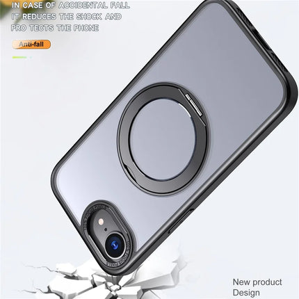 For iPhone 16e Case Compatible with MagSafe TPU + Acrylic Kickstand Phone Cover