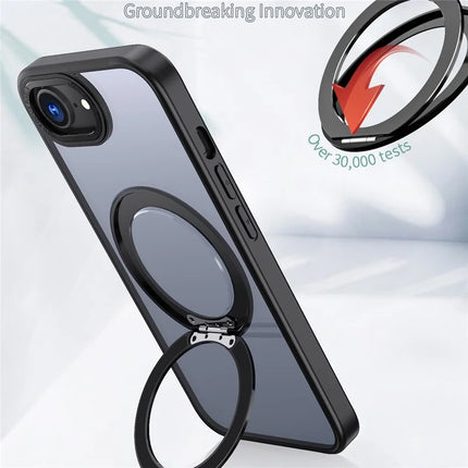 For iPhone 16e Case Compatible with MagSafe TPU + Acrylic Kickstand Phone Cover
