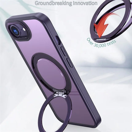 For iPhone 16e Case Compatible with MagSafe TPU + Acrylic Kickstand Phone Cover
