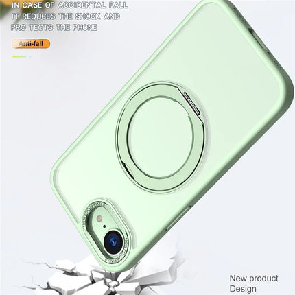For iPhone 16e Case Compatible with MagSafe TPU + Acrylic Kickstand Phone Cover