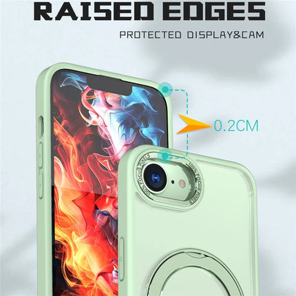 For iPhone 16e Case Compatible with MagSafe TPU + Acrylic Kickstand Phone Cover