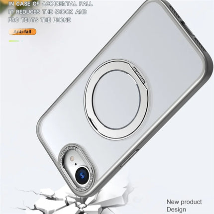 For iPhone 16e Case Compatible with MagSafe TPU + Acrylic Kickstand Phone Cover