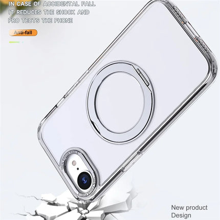 For iPhone 16e Case Compatible with MagSafe TPU + Acrylic Kickstand Phone Cover