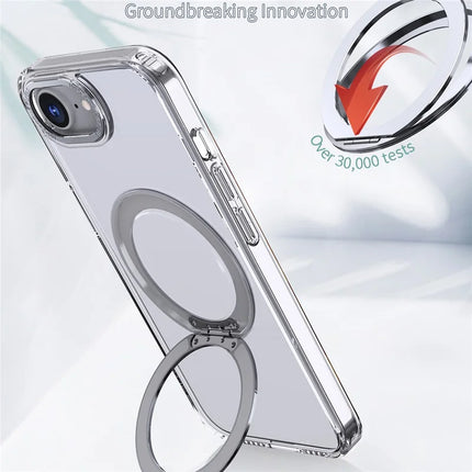 For iPhone 16e Case Compatible with MagSafe TPU + Acrylic Kickstand Phone Cover